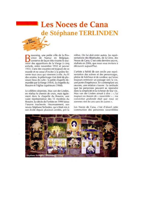 Les noces de Cana de Stéphane Terlinden (1)